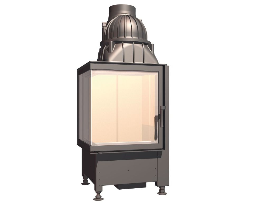 Каминная топка закрытая с Г-образным стеклом и боковым открытием Schmid Ekko 45(45)57