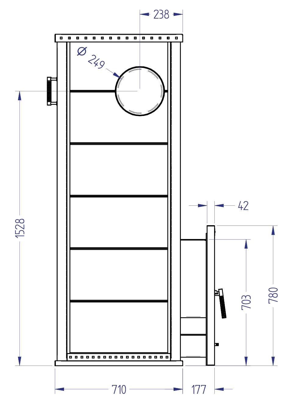 Печь банная дровяная с облицовкой серпентинит Klover RT 100-RVs