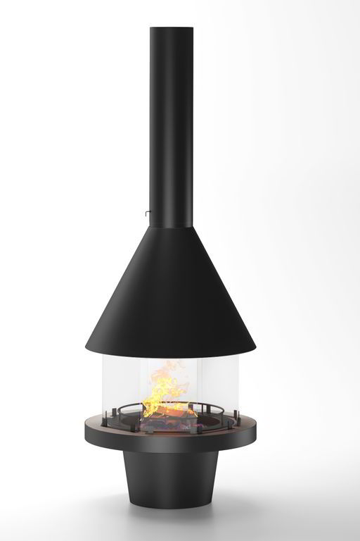 Островной камин OpenFire SEUS с конической тумбой