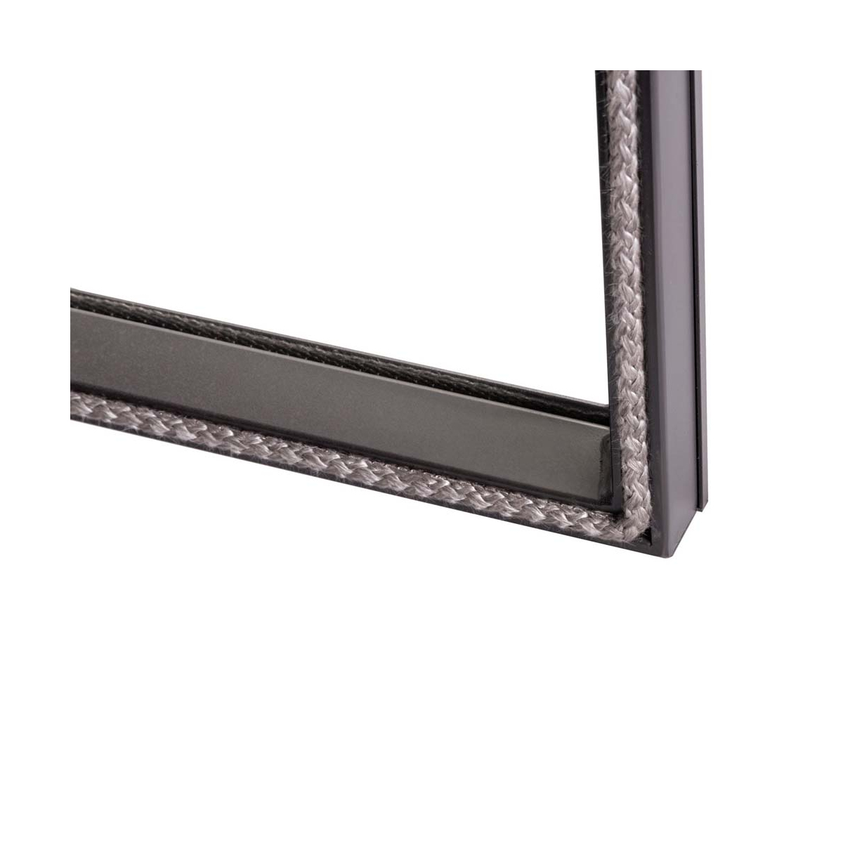 Каминная топка с двумя стеклами левая черный шамот EcoKamin Альфа 800LB