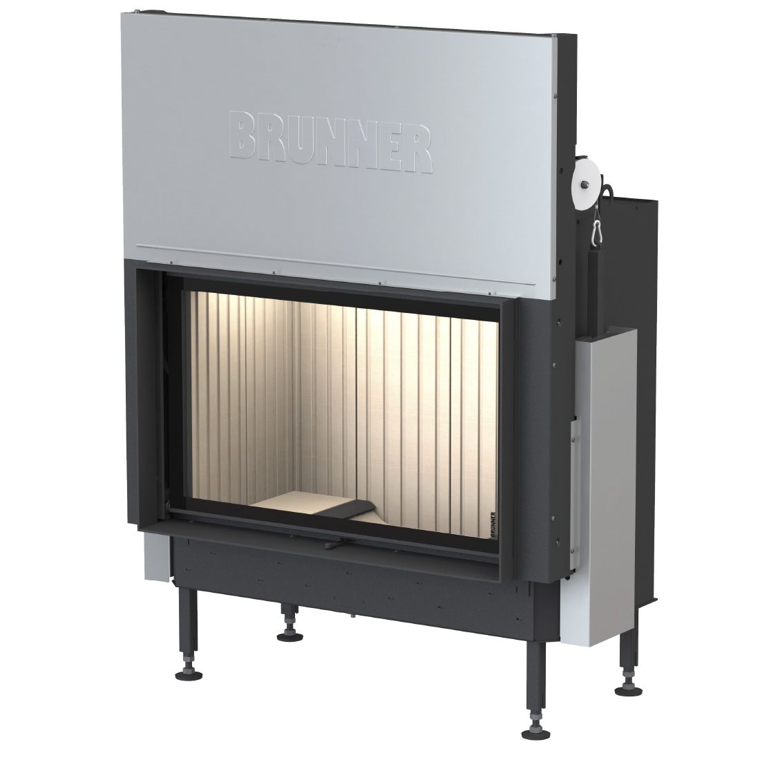 Каминная топка стальная с подъемной дверцей и системой чистого стекла Brunner BKH Flat 50-82 ST