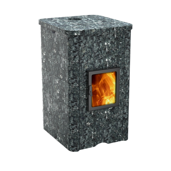 Печь-камин теплонакопительная с облицовкой Talkorus Карелочка LUX 40мм