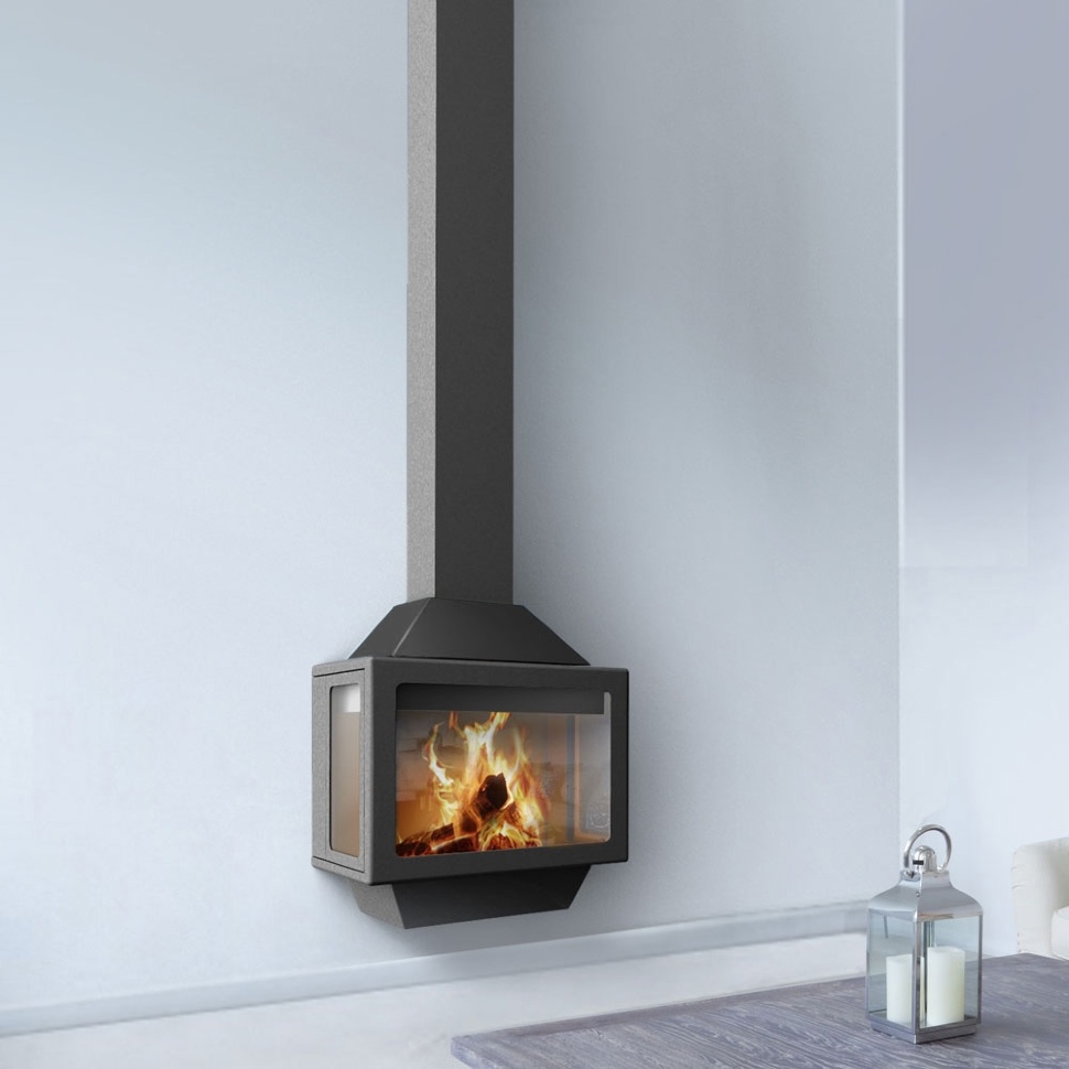 Каминная топка фронтальная с прямым стеклом и шиберной заслонкой Totem Frontal 1000