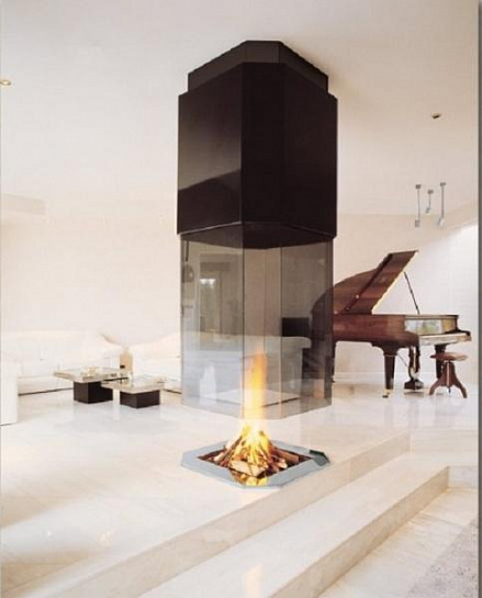 Островной газовый камин Boley 85 купить в Санкт-Петербурге