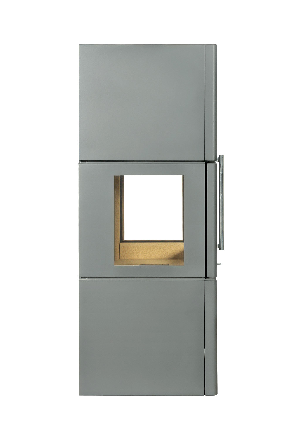 Камин пристенный графит с системой чистого стекла Экокамин Крит KKG004