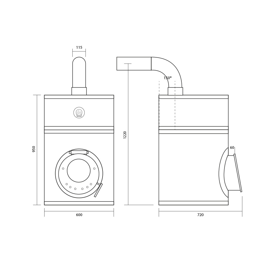 Печь для сауны дровяная со стеклянной дверцей IKI Loyly 132