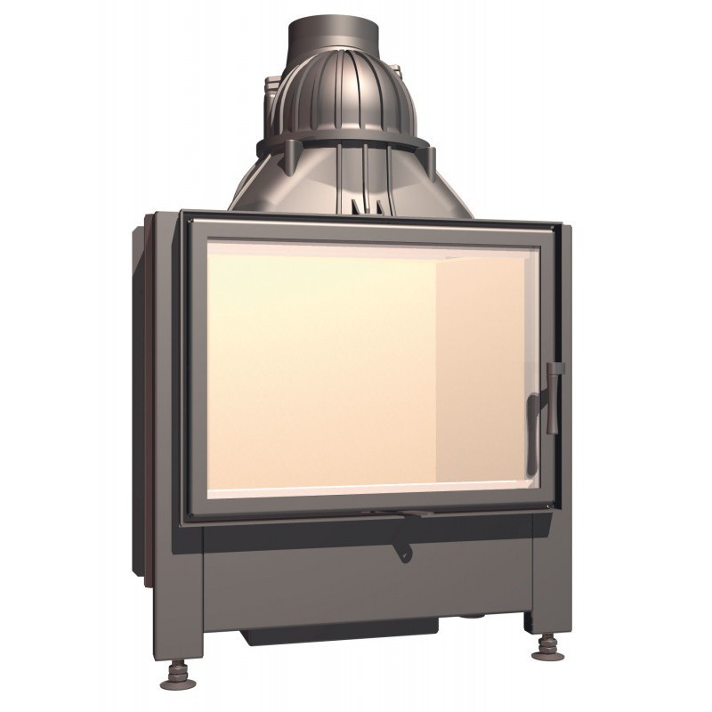 Каминная топка с прямой стеклянной дверцей высотой 57 см и рамкой Kristall Schmid Lina 6757