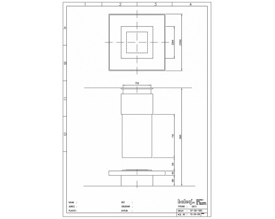 Биокамин центральный трехсторонний Boley 73BR