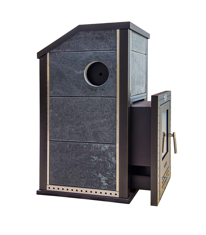 Печь для бани дровяная с облицовкой из талькомагнезита Klover RT-35-P KLV RT 35-P