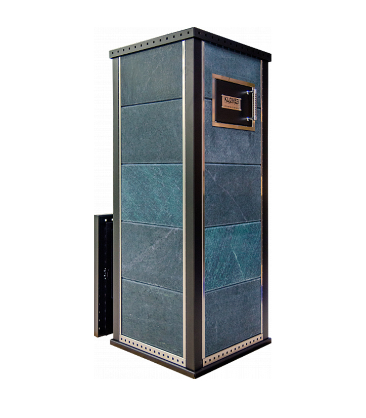 Печь банная дровяная в облицовке талькомагнезит Klover RT 35-RV