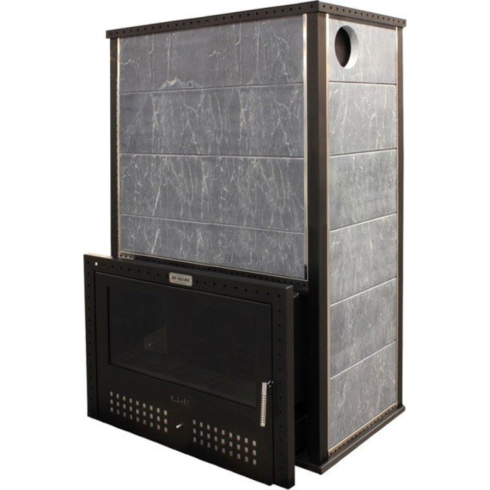 Печь банная дровяная с облицовкой талькомагнезит Klover RT 100-RV