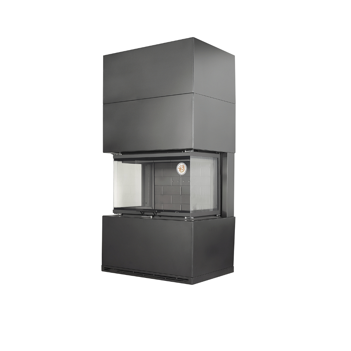 Камин пристенный черный с шамотом EcoKamin Родос 800 KRN800B купить в Санкт-Петербурге