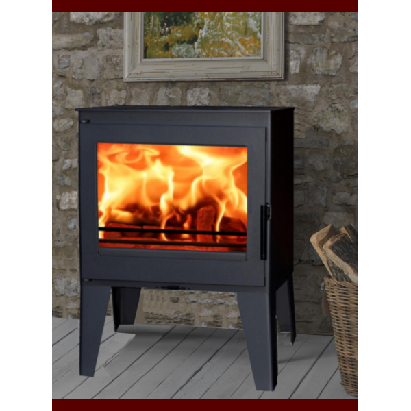 Печь-камин пристенный с системой вторичного дожига и подачей воздуха извне Panadero Giulietta