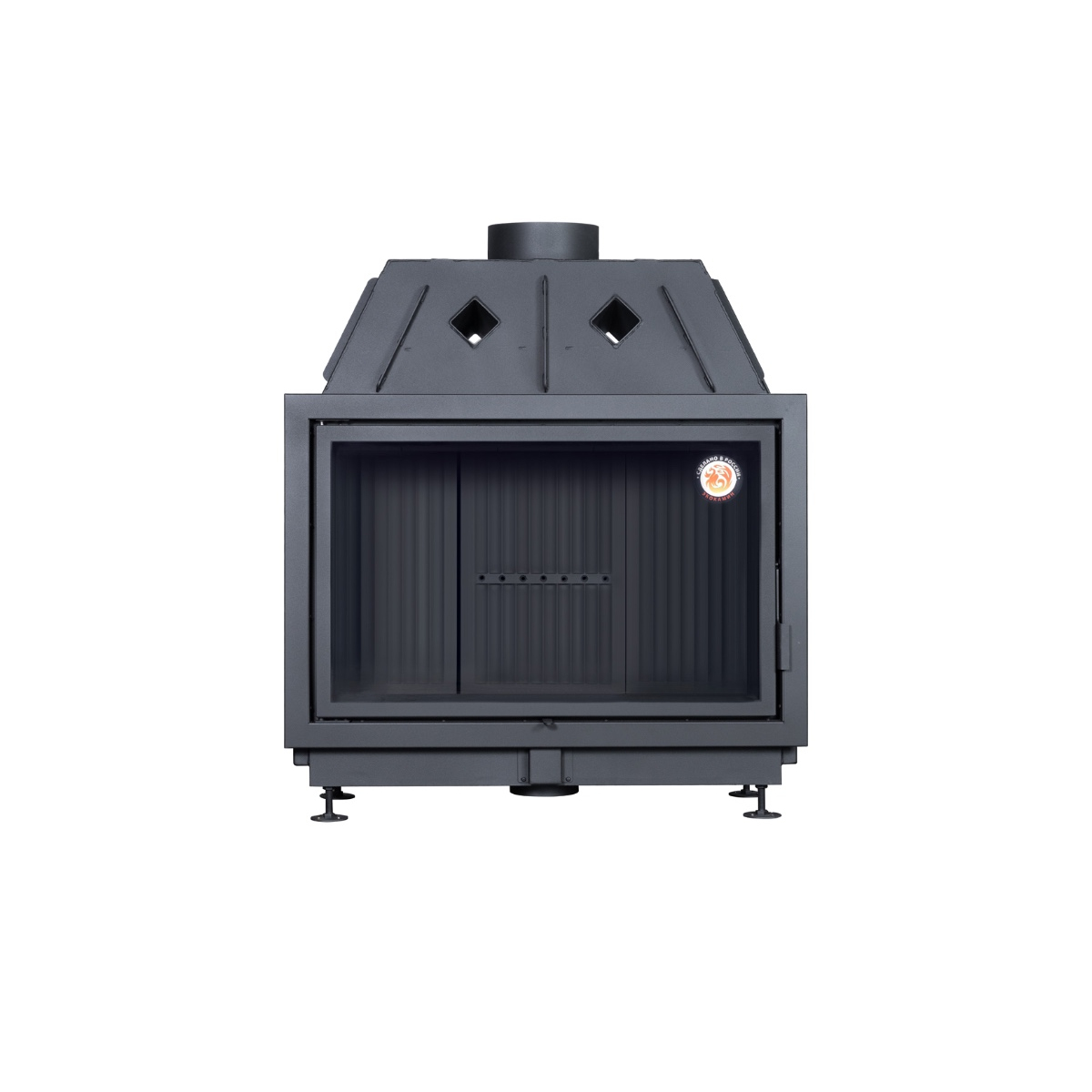 Каминная топка подовая черный шамот EcoKamin Альфа 1000B купить в Санкт-Петербурге