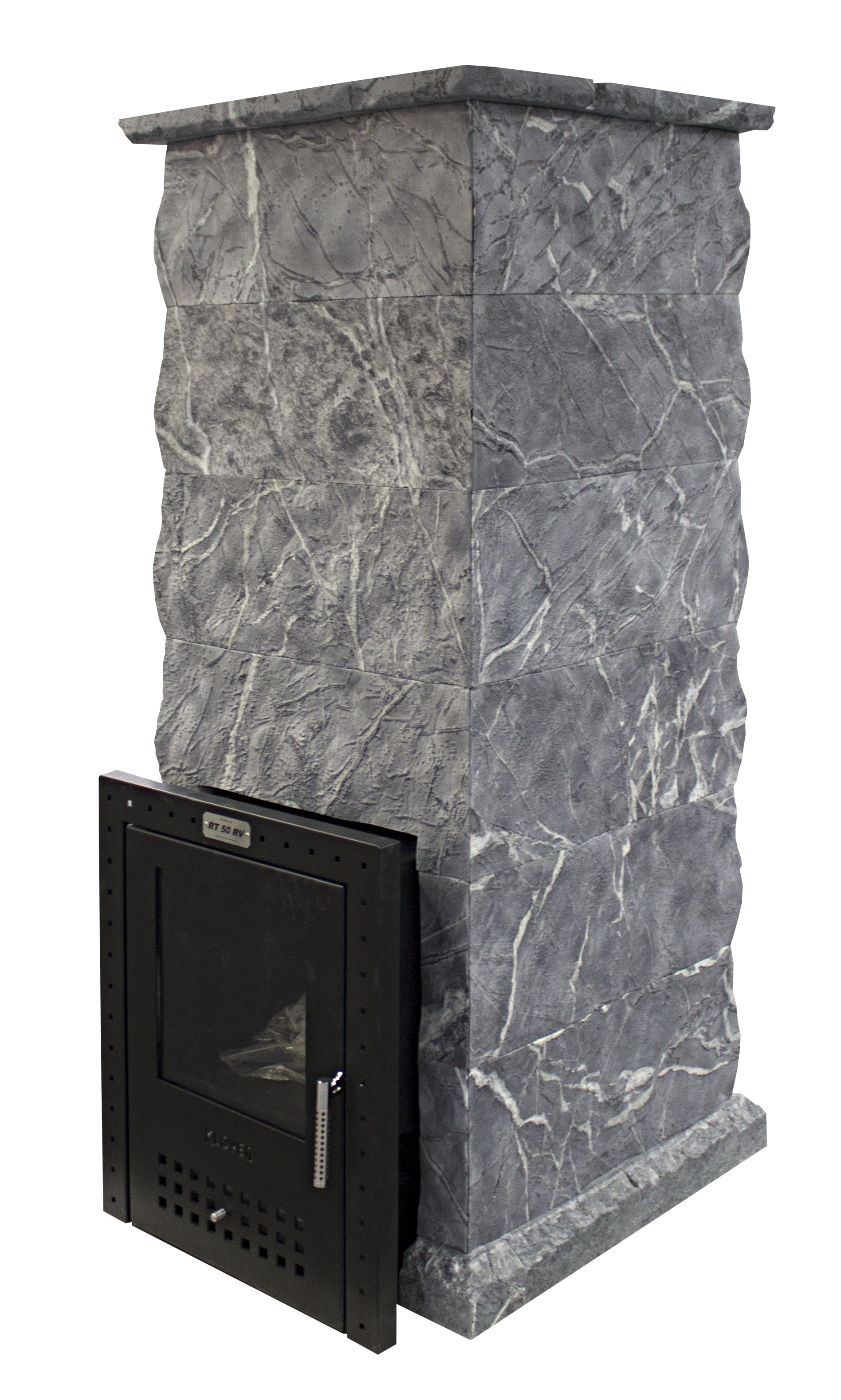 Печь для бани дровяная с облицовкой из талькомагнезита Klover KLV RT 20-RV СКАЛА