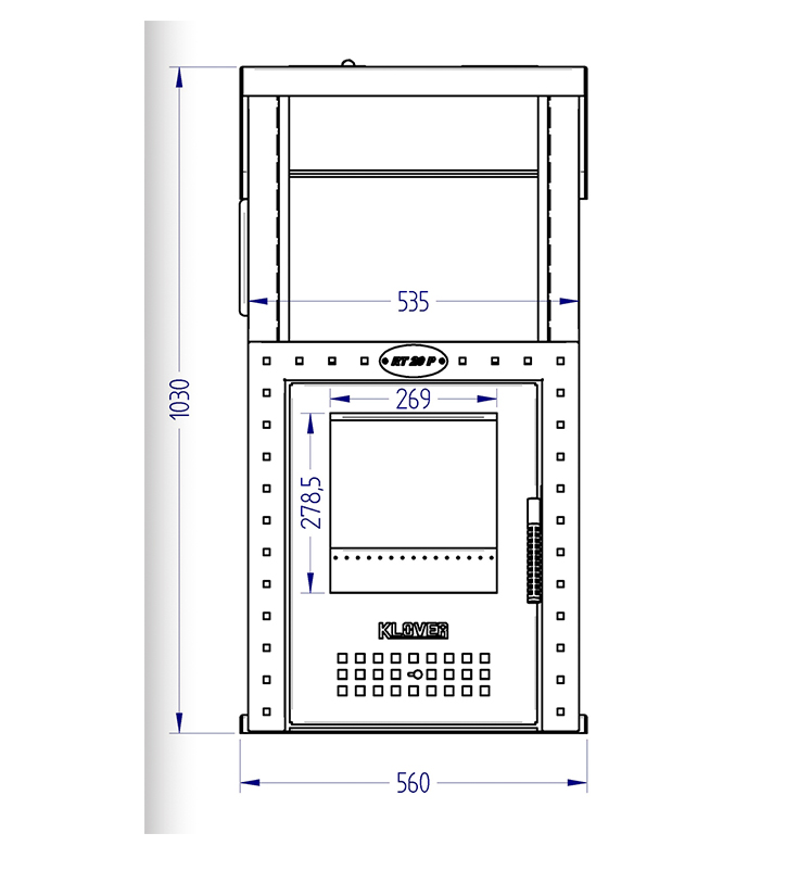 Печь для бани дровяная с облицовкой талькомагнезит Klover RT 20-P