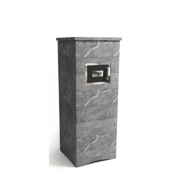 Печь для бани в полной облицовке из талькомагнезита с боковым выходом дымохода Klover RT 35-RV 310S купить в Санкт-Петербурге