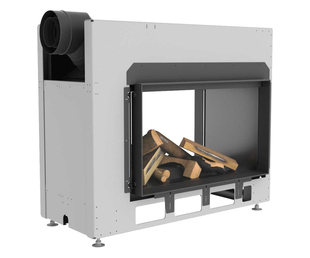 Газовая каминная топка сквозная с дистанционным управлением и системой чистого стекла Schmid Lina G TV 87