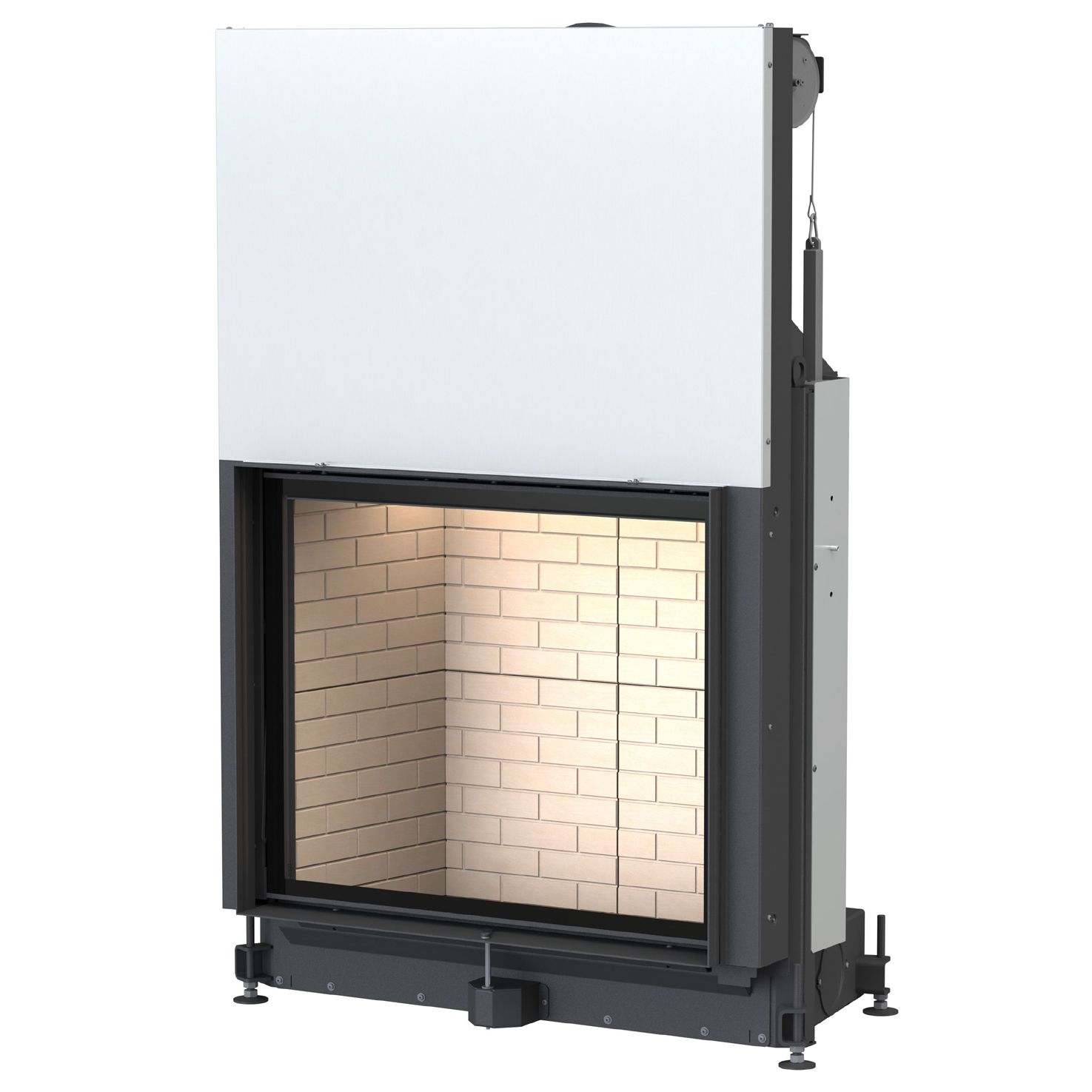 Каминная топка закрытая с подъемным механизмом дверцы и системой чистого стекла Brunner Stil-Kamin SK 75/90