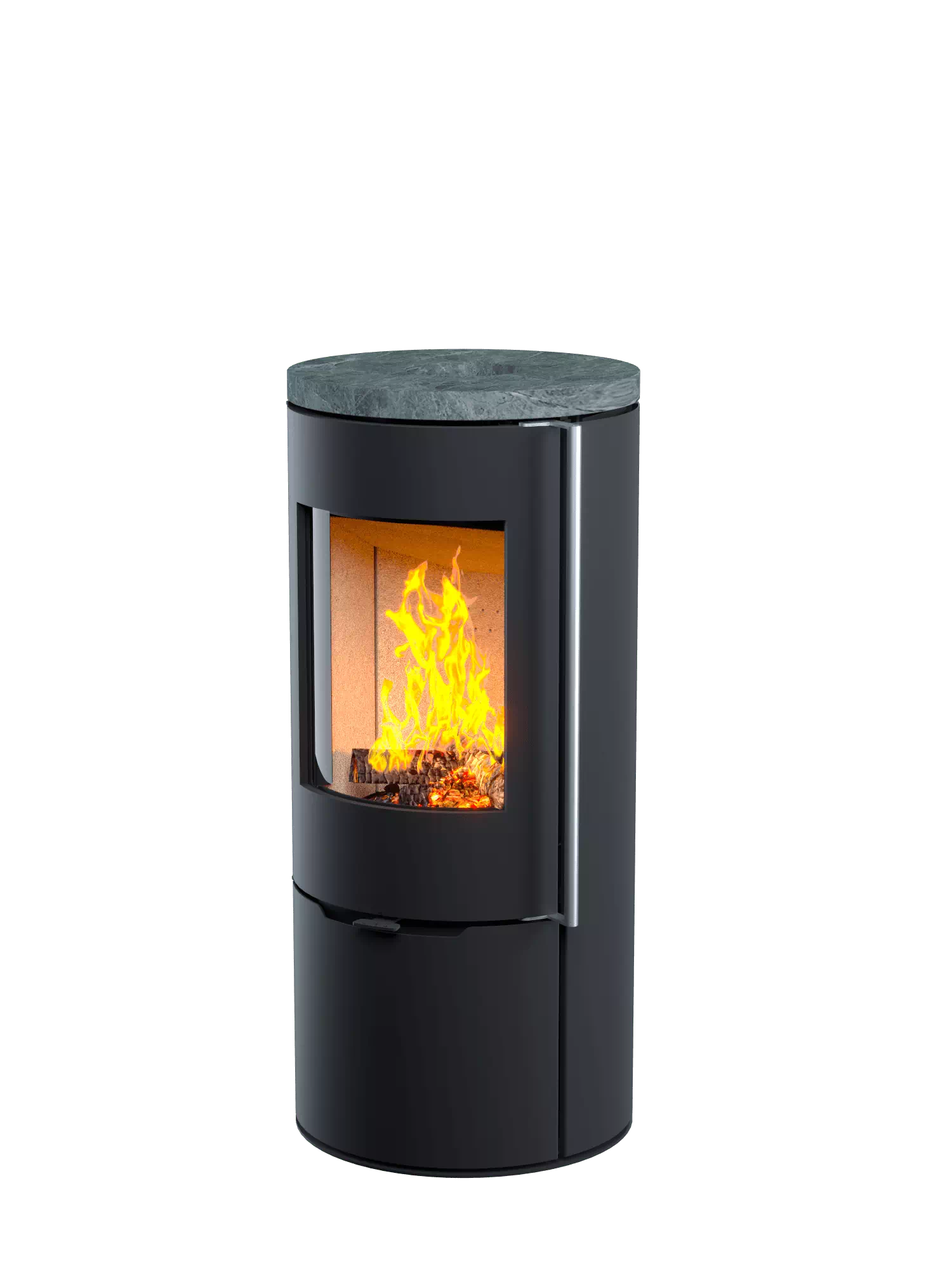 Печь-камин круглая Astov R1.0 ASTTE23V16230 с облицовкой из талькомагнезита купить в Санкт-Петербурге