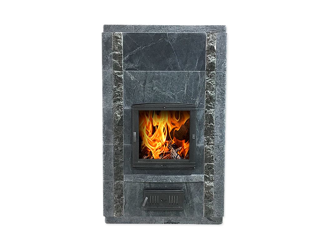 Печь-камин теплонакопительная пристенная с облицовкой из талькомагнезита Talkorus Nasto TS-1570 -2 R80 купить в Санкт-Петербурге