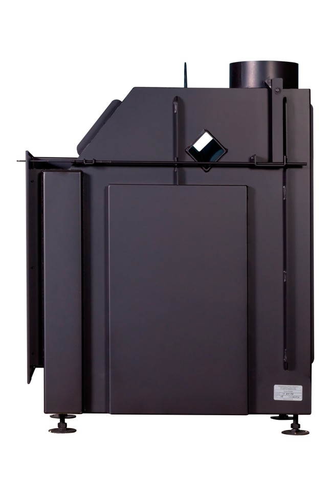 Каминная топка угловая с двумя стеклами черный шамот EcoKamin Альфа 800RB