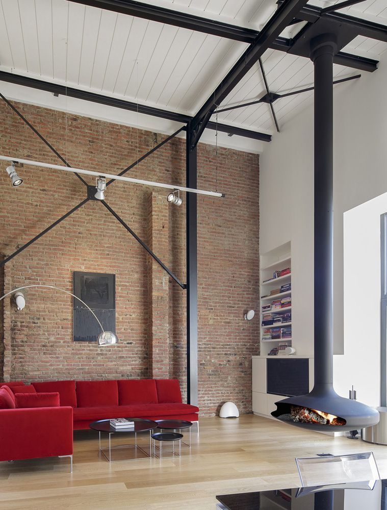 Дизайнерский подвесной камин черный Focus Gyrofocus