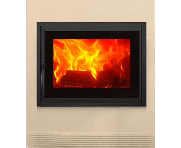 Каминная топка дровяная встраиваемая с прямым стеклом и системой чистого стекла Panadero HOGAR F-720-S