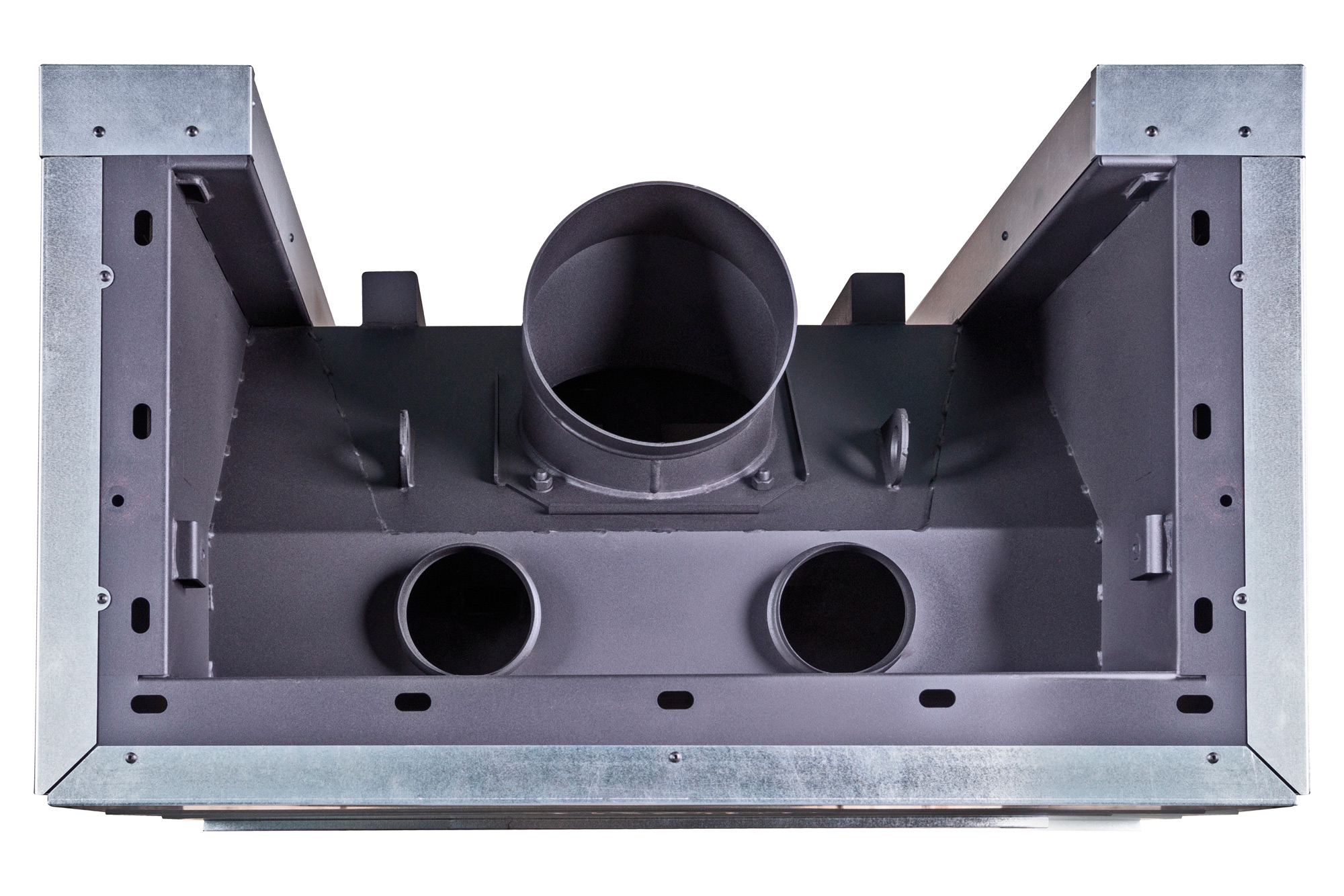 Каминная топка трехсторонняя с подовым горением и принтингом EcoKamin Дельта 1000P