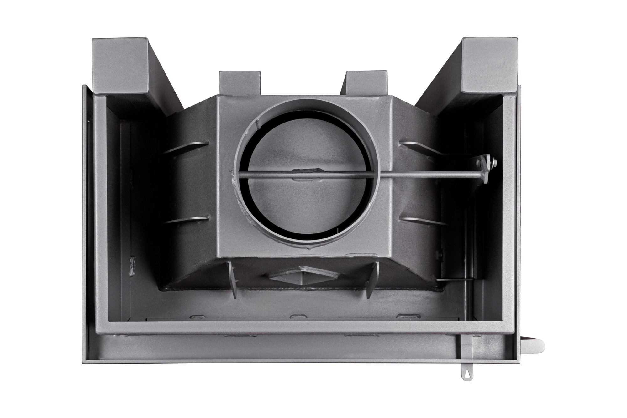 Каминная топка трехсторонняя черный шамот Экокамин Альфа 700 три стекла ТА700-3G