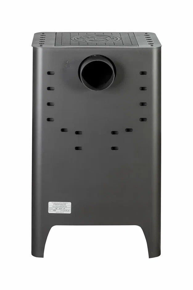 Печь-камин пристенный с плитой черный Экокамин Бавария Эко PK165M