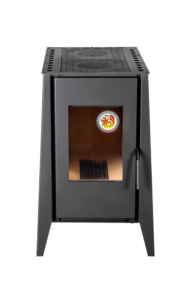 Печь-камин пристенная с варочной плитой ЭкоКамин Деревенька 25636