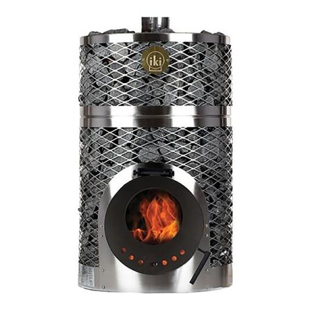 Печь для бани дровяная со стеклянной дверцей IKI Original 110