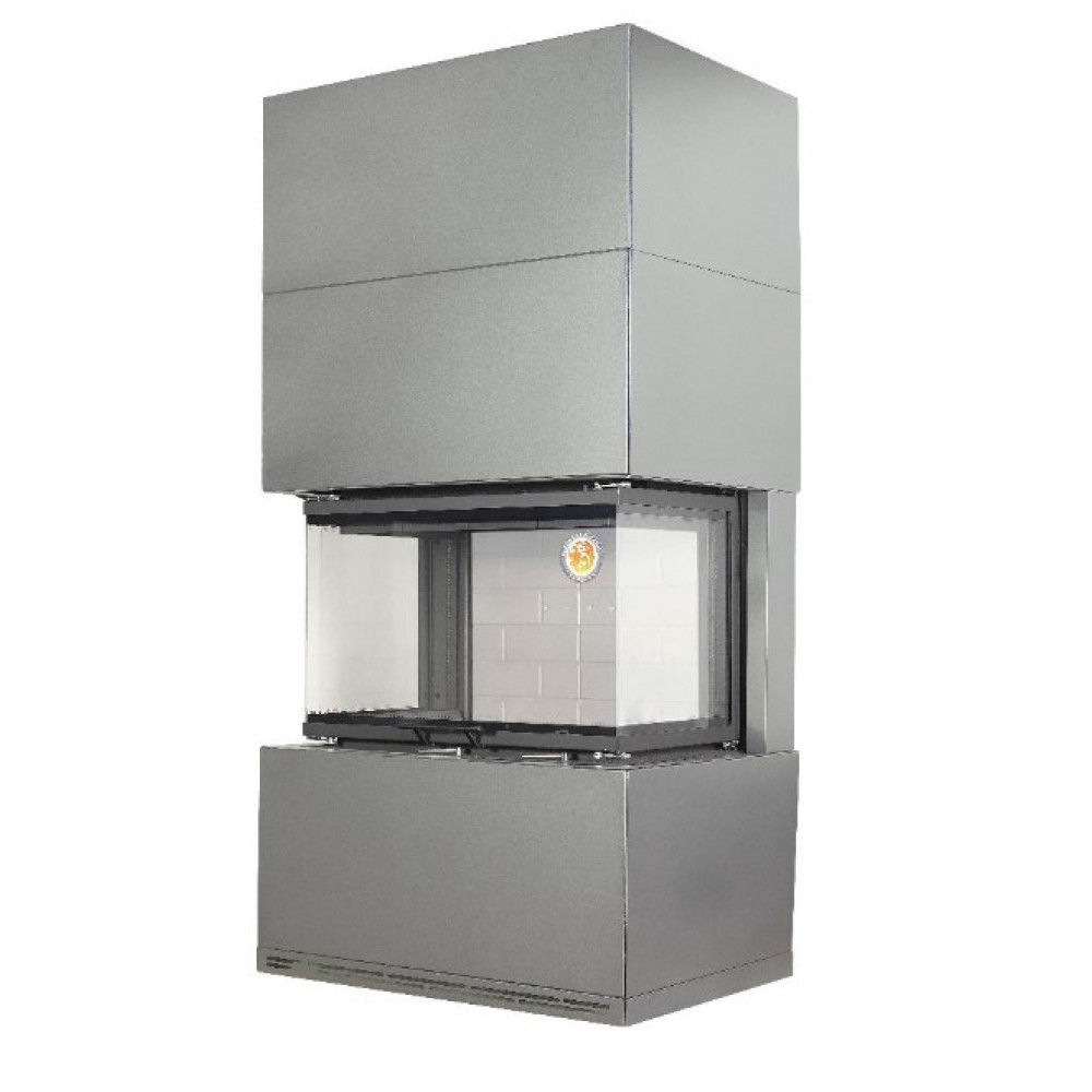 Камин пристенный графит с белым шамотом Экокамин Родос 800 KRN800G купить в Санкт-Петербурге