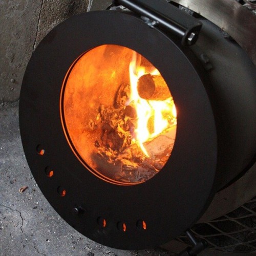 Печь для сауны со стеклянной дверцей и выносной топкой IKI SL 123