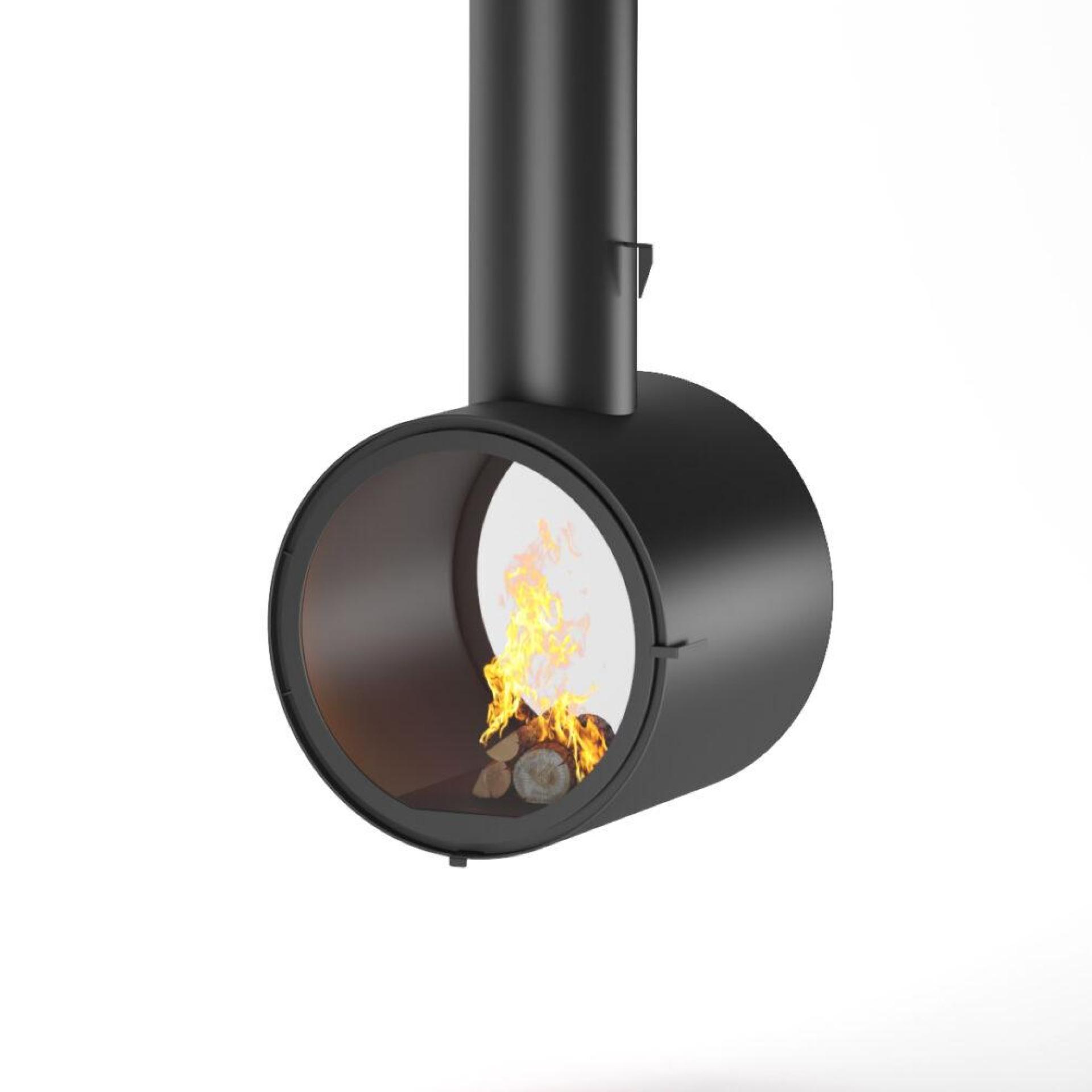Камин двусторонний с защитными стёклами OpenFire Ring