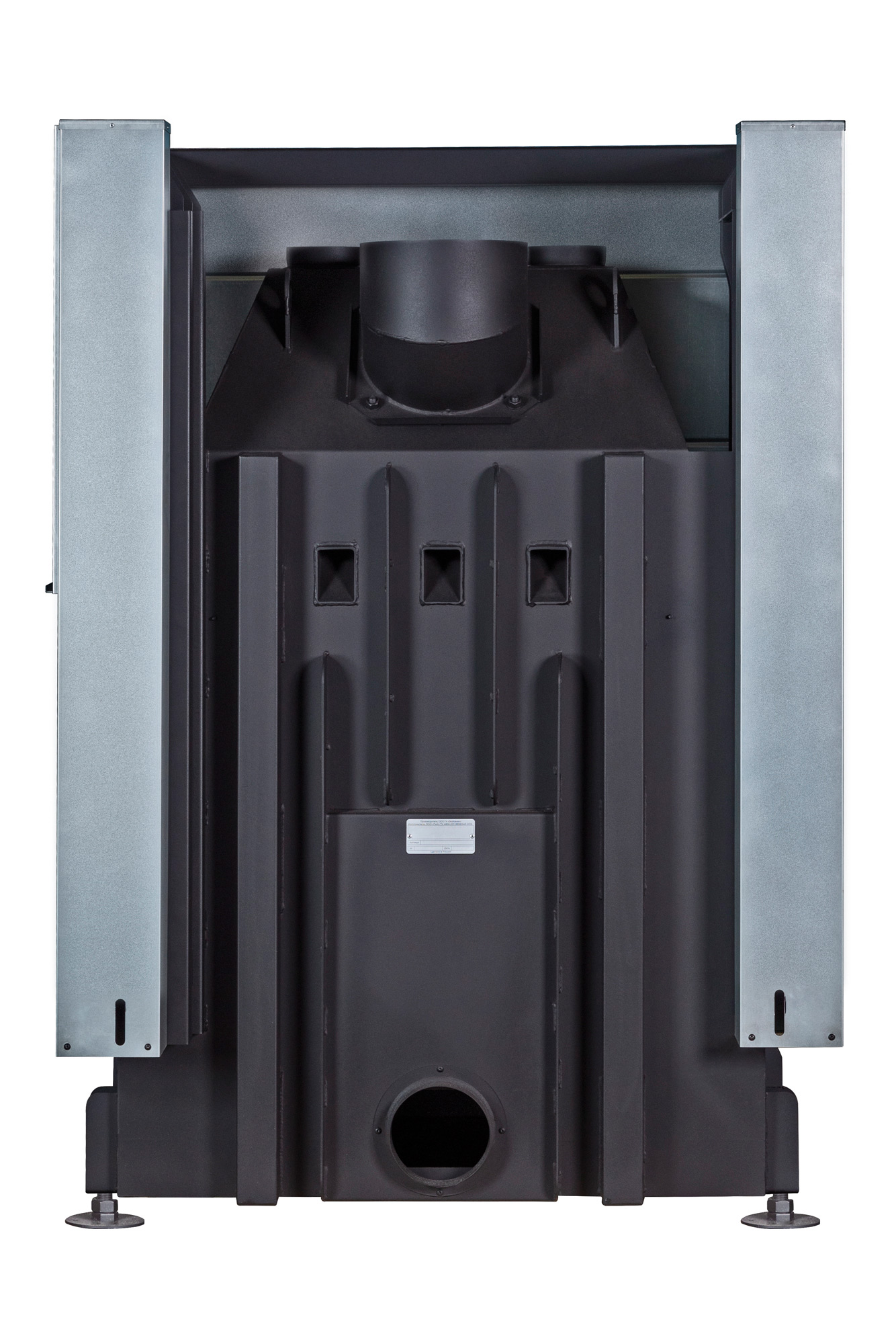 Каминная топка с двумя стеклами принтинг правая EcoKamin Дельта 1000R