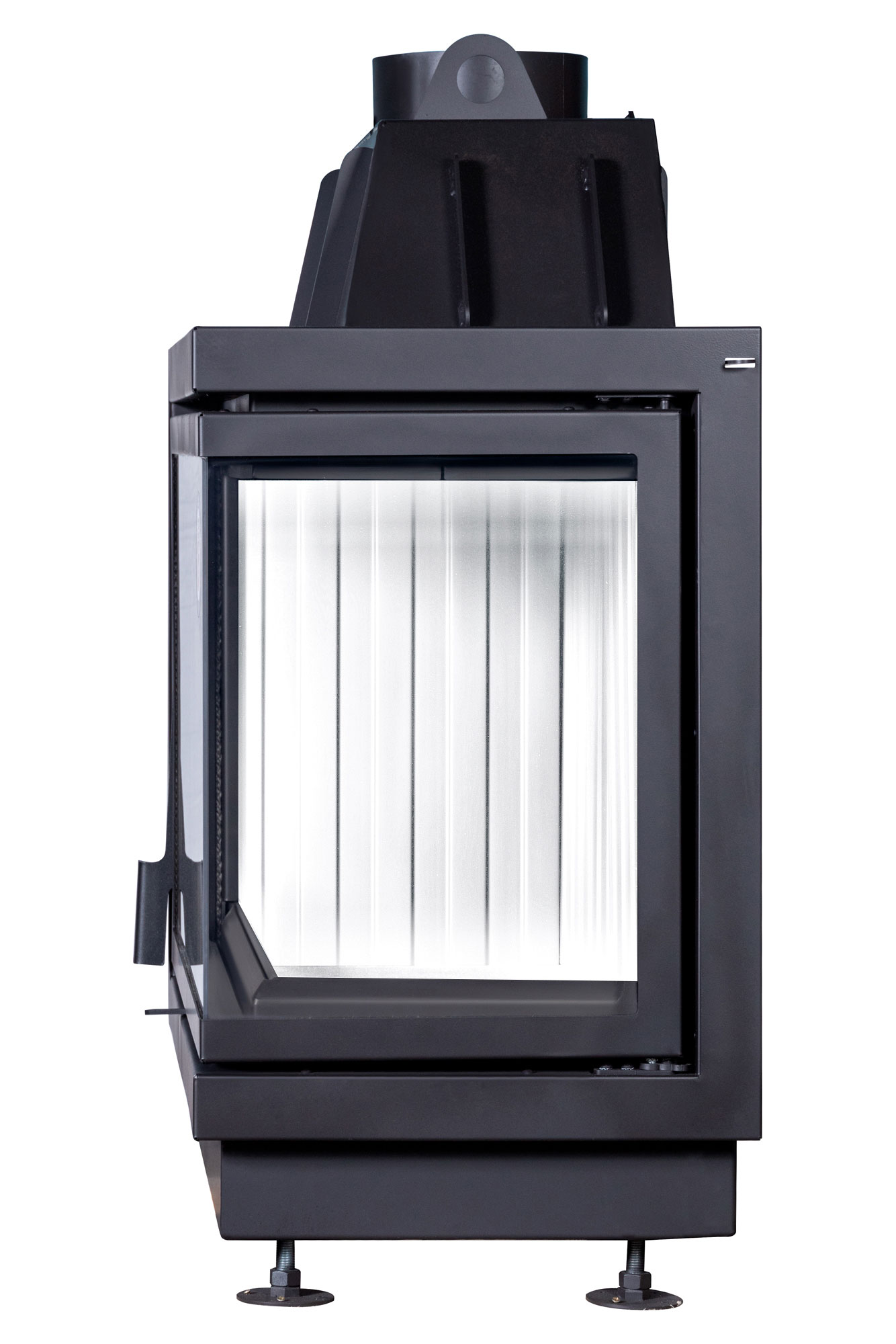 Каминная топка угловая с двумя стеклами EcoKamin Альфа 800R