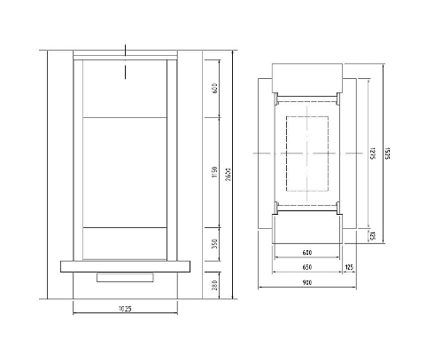 Дровяная печь-камин закрытого типа с дожигом Boley 71T3