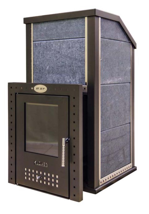 Печь для бани с облицовкой из серпентинита Klover RT 20-Ps