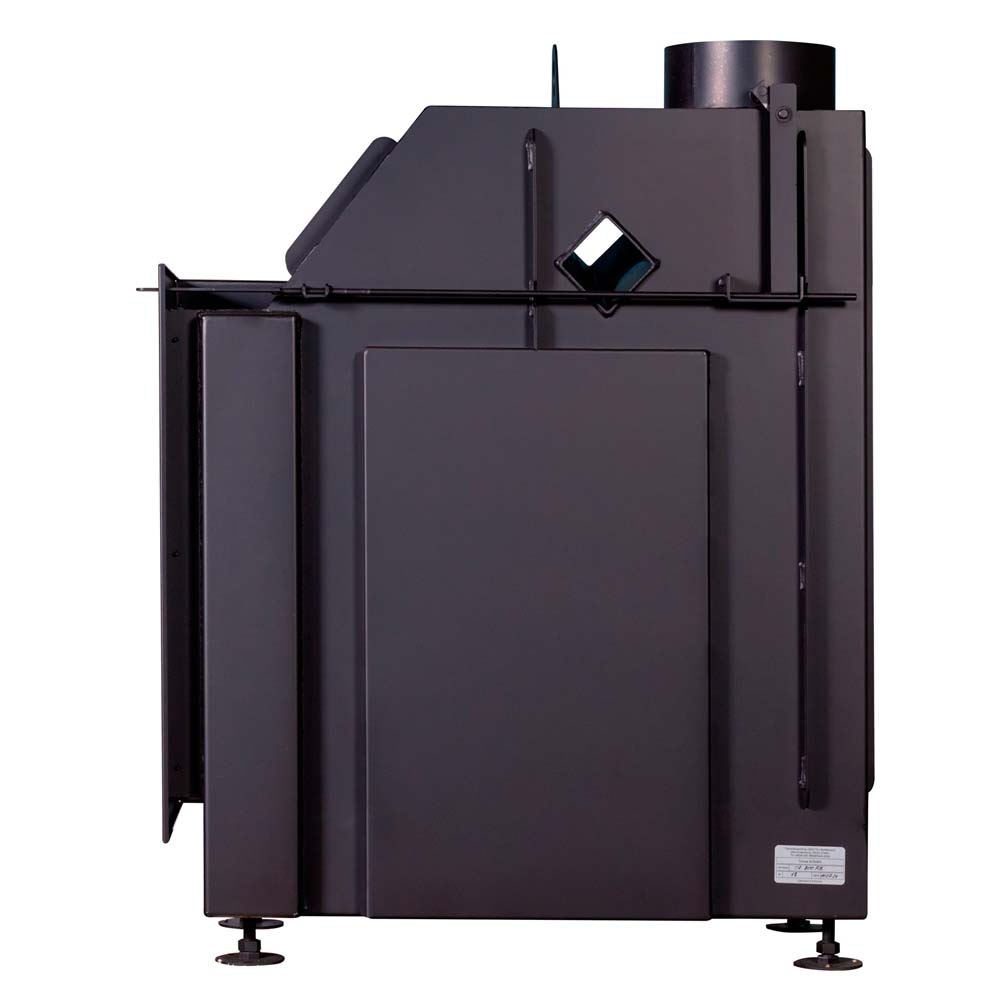 Каминная топка угловая с двумя стеклами черный шамот EcoKamin Альфа 800RB