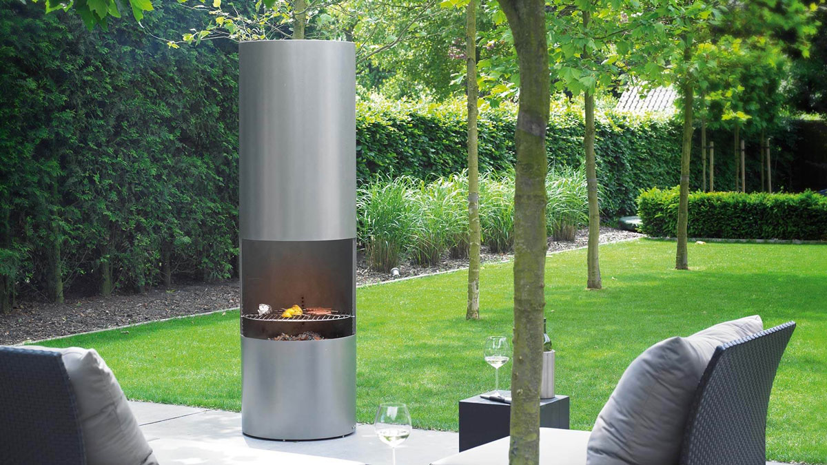 Уличный камин-барбекю газовый и дровяной Boley 912