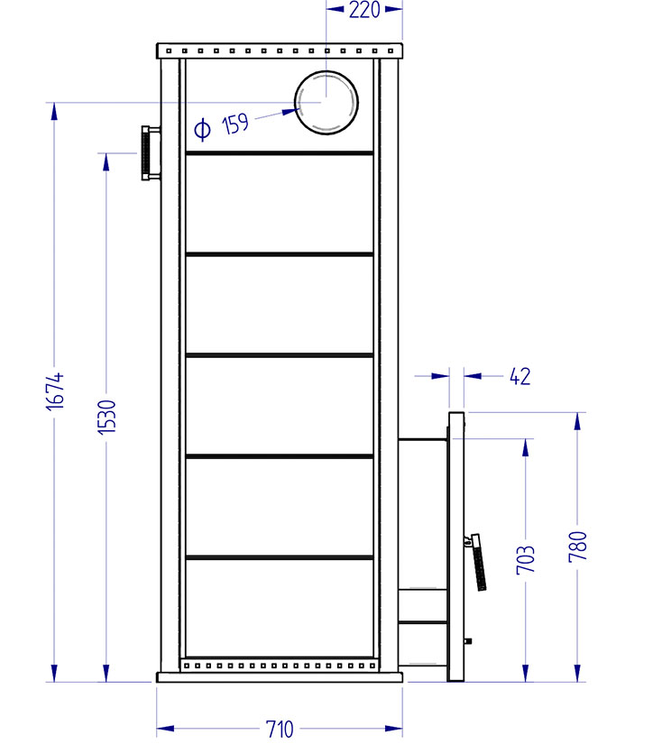Печь для бани с каменной облицовкой Klover RT 50-RV