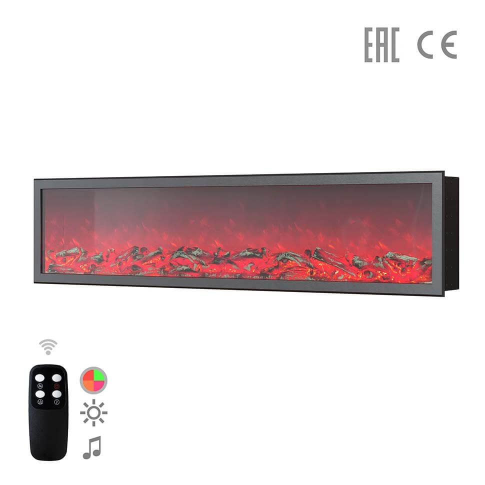 Автоматический биокамин встраиваемый с пультом управления и подключением к умному дому Airtone Prime 1600