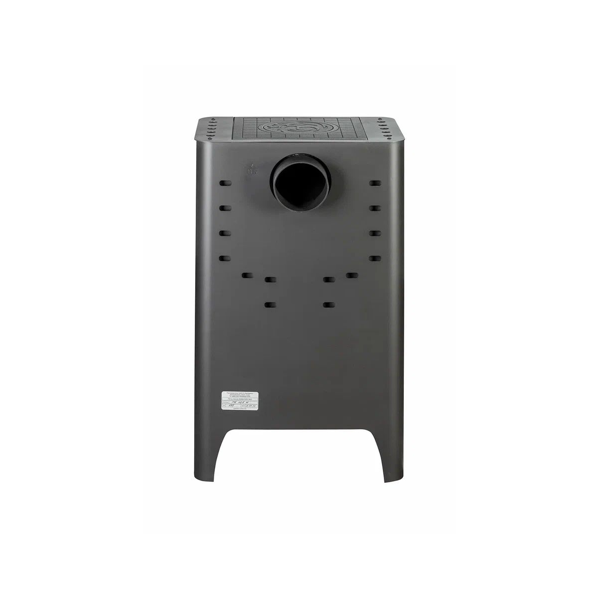 Печь-камин пристенный с плитой черный Экокамин Бавария Эко PK165M