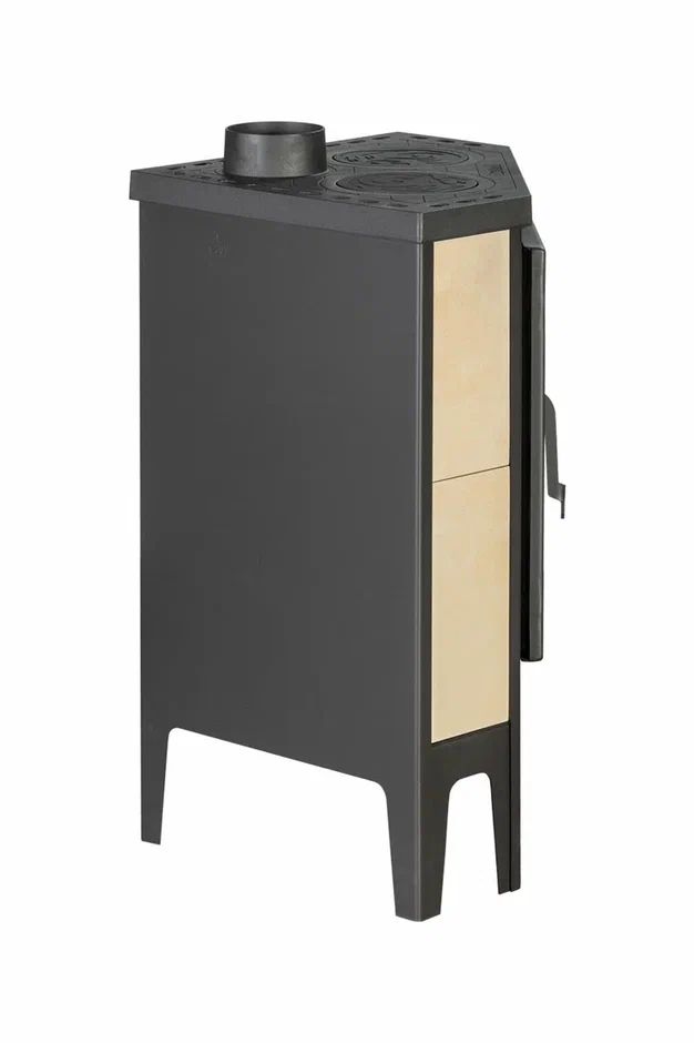 Печь-камин угловая с плитой Экокамин Бавария PK123