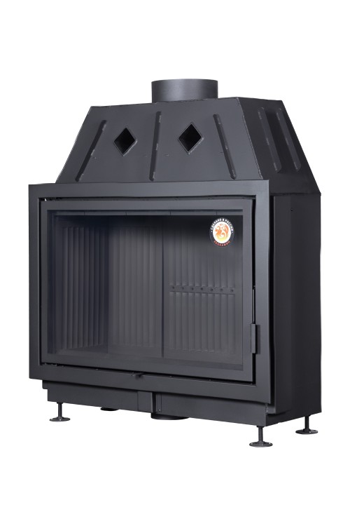Каминная топка подовая черный шамот EcoKamin Альфа 1000B