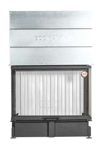 Каминная топка трехсторонняя подовая с системой чистого стекла Экокамин Дельта 1200х800х450P