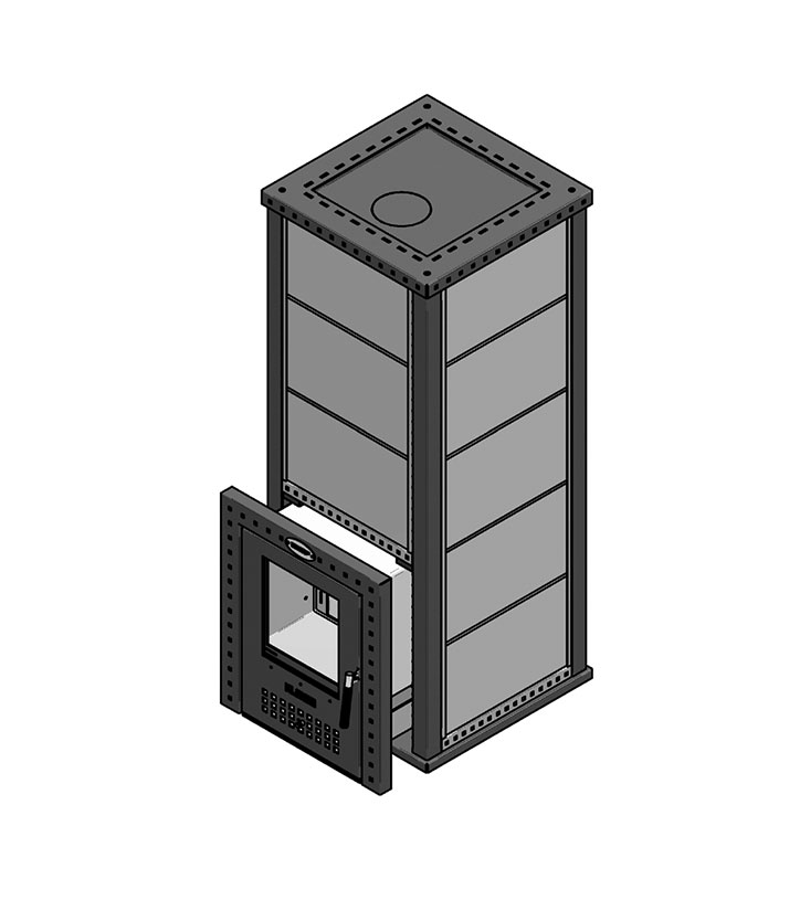 Печь для бани с каменной облицовкой Klover RT 50-RV