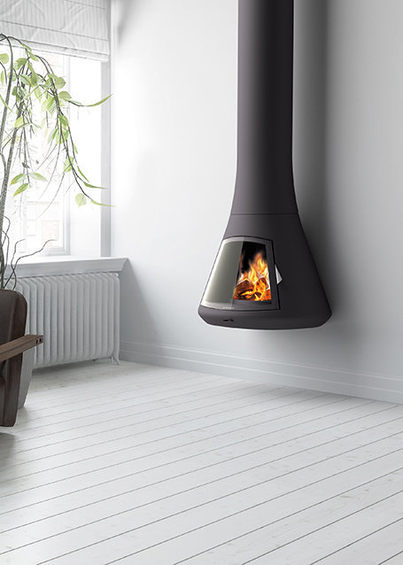 Камин пристенный Bordelet Calista 917 со стеклом и подвесной конструкцией